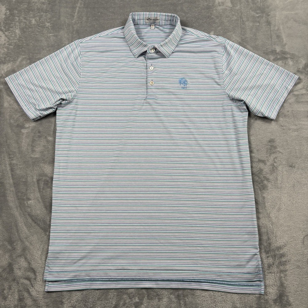 Peter Millar Summer Comfort Algonquin Golf Country Club Logo Polo Shirt Large